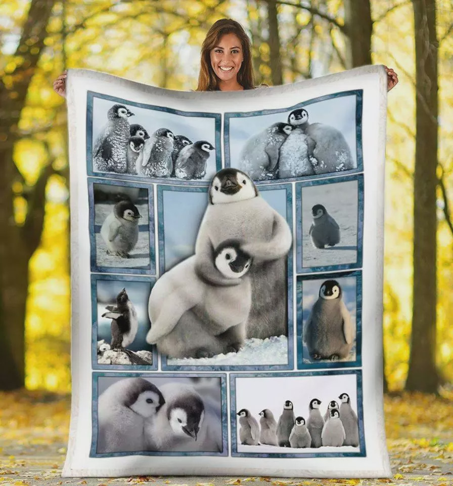 Penguin Baby Xmas Blankets Gift For Animal Natural Lover Blanket Great Customized Blanket Gifts For Birthday Christmas Thanksgiving