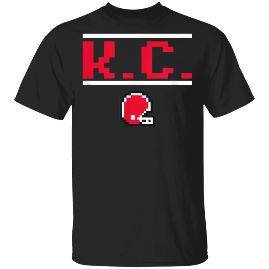 Kansas City Football 8Bit Helmet TShirt Kansas City Football T-Shirt