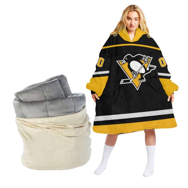 Nhl Pittsburgh Penguins Personalized Oodie Blanket Hoodie Snuggie Hoodies For All Family