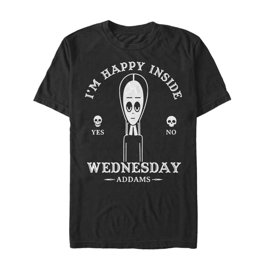 Addams Family Men’s Wednesday Happy Ouija Board  T Shirt