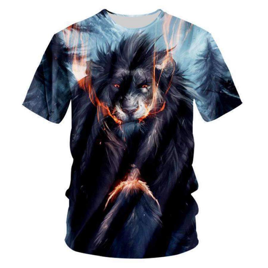 Angry Lion 3D T-Shirt Short Sleeve