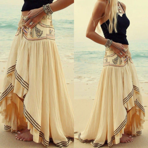 Stitching Asymmetric Sexy Beach Skirt