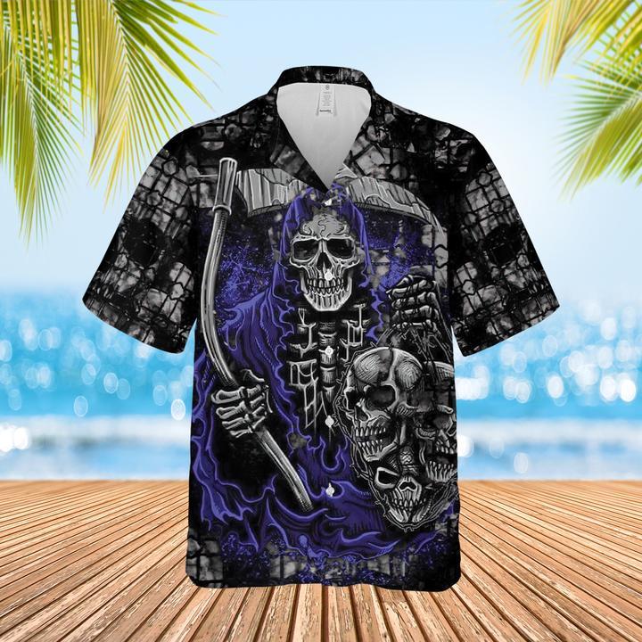 Skull Of Death Halloween Aloha Hawaii Shirts For Men Women Ha100828