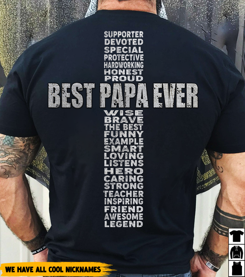 Personalized Best Dad Ever Shirt, Father’S Day Gifts, Gift For Dad From Daughter Son Wife