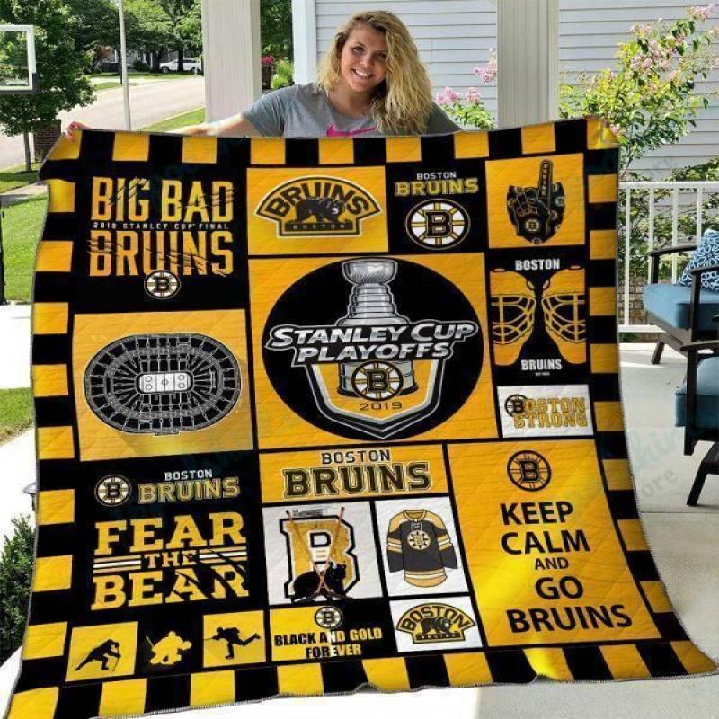 Boston Bruins Quilt Blanket 06