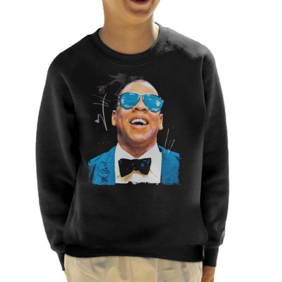 Sidney Maurer Original Portrait Of Jay Z Blue Tux Kid’s Sweatshirt