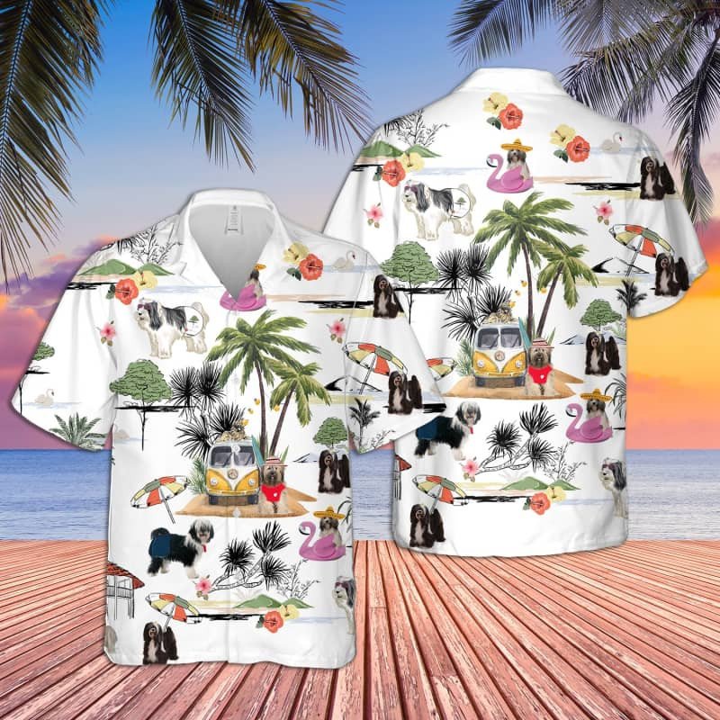 Felacia Unisex Tibetan Terrier Beach Hawaii Shirt Ha93444