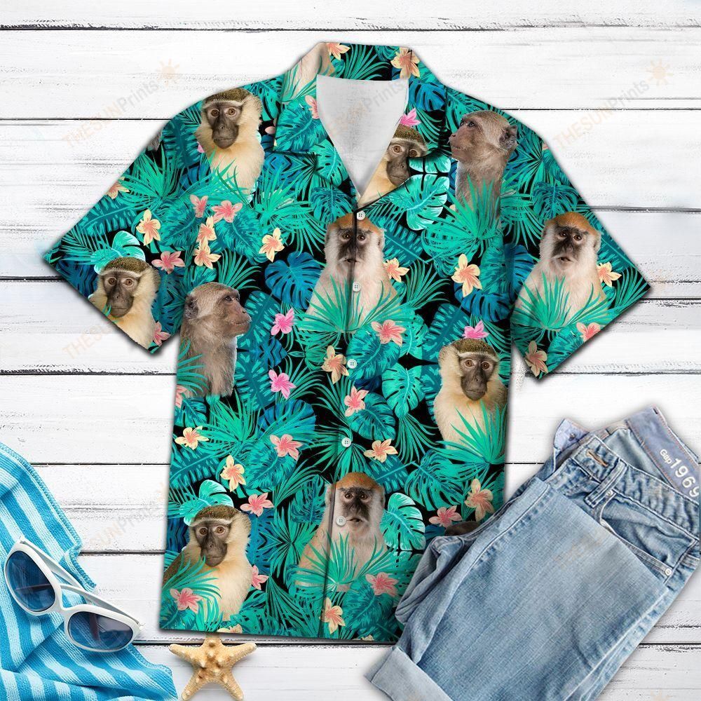 Monkey Tropical Hawaiian Shirt Ha54458