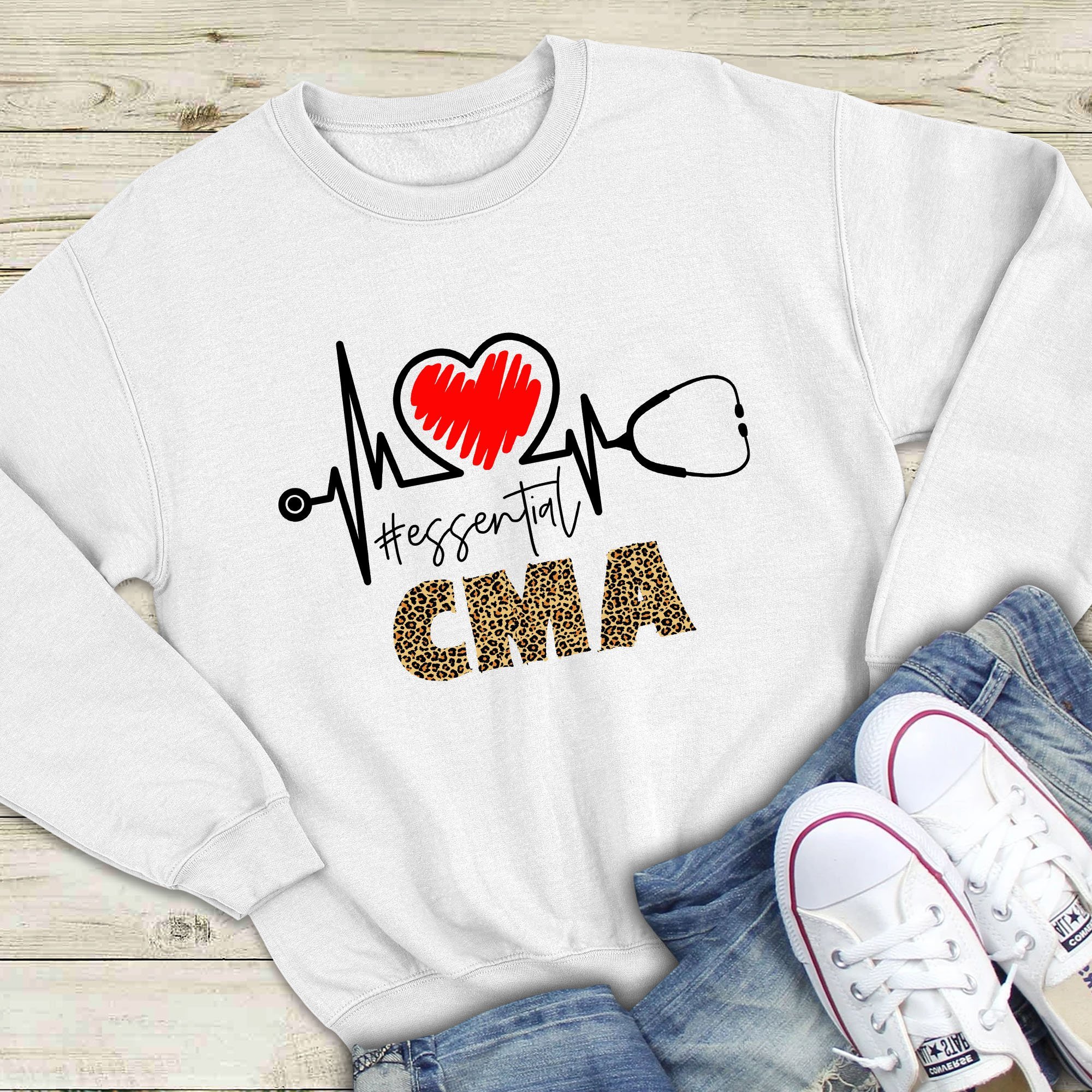 Cma Nurse Essential Leopard Unisex T-Shirt Hoodie Sweatshirt Plus Size S-5Xl