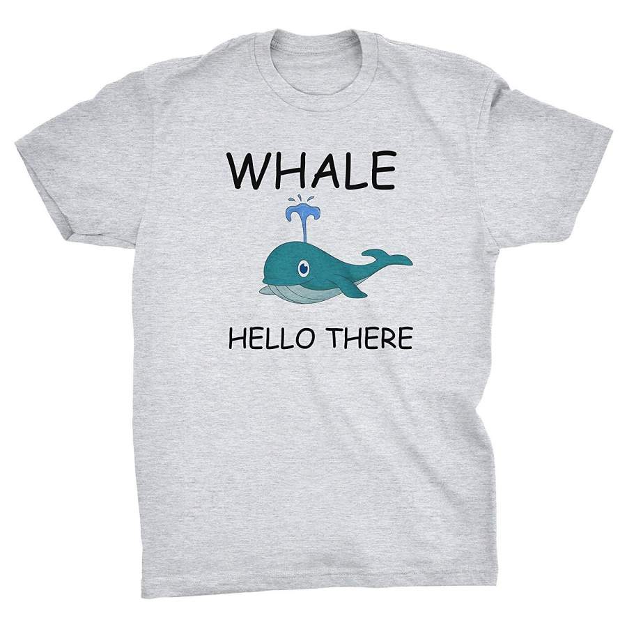 Whale Hello There T-Shirt Men’S Short Sleeve T-Shirt Printed T Shirts