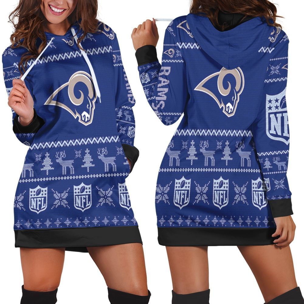 Los Angeles Rams Ugly Sweatshirt Christmas 3D Hoodie Dress