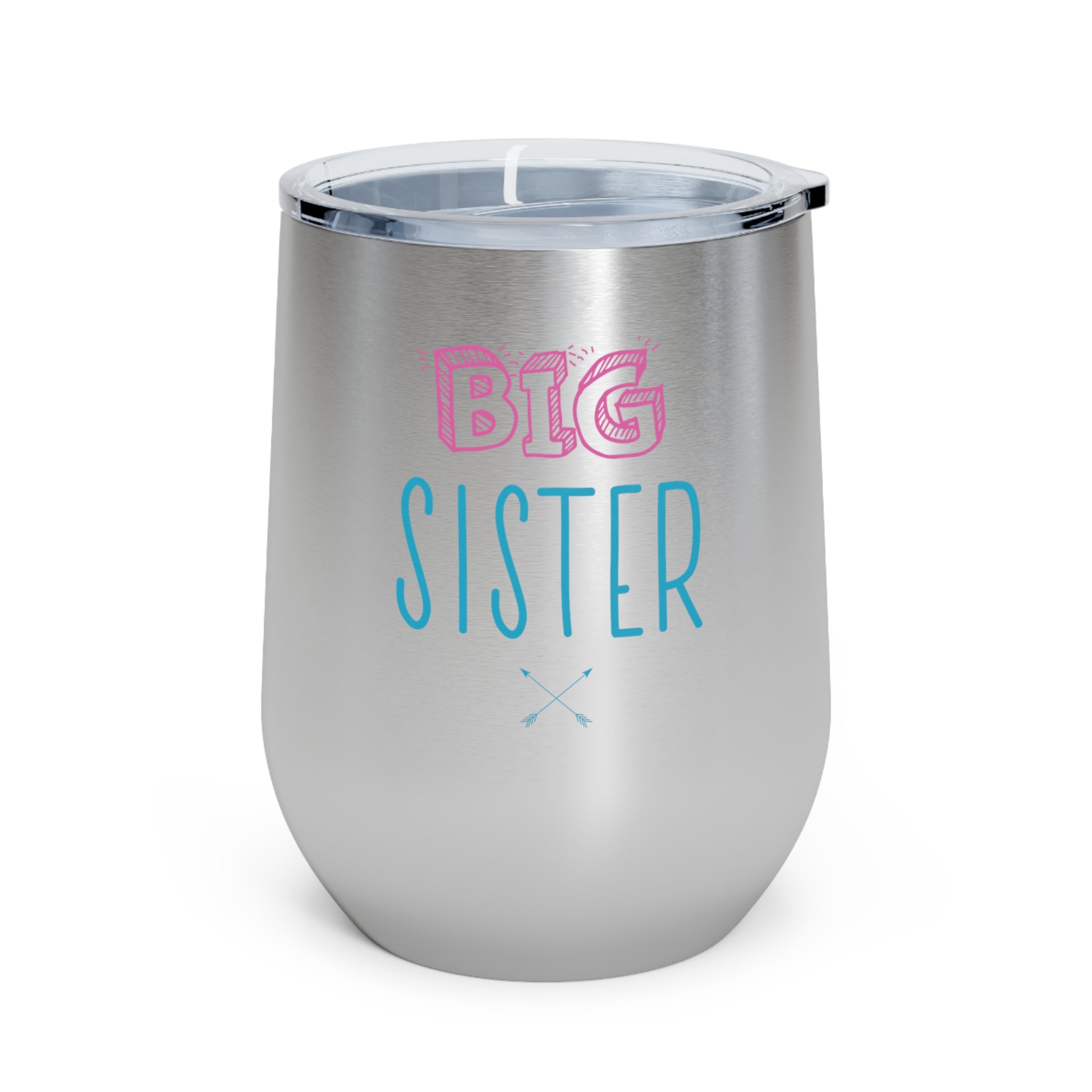 Big Sister Announcement Little 12Oz Insulated Wine Tumbler