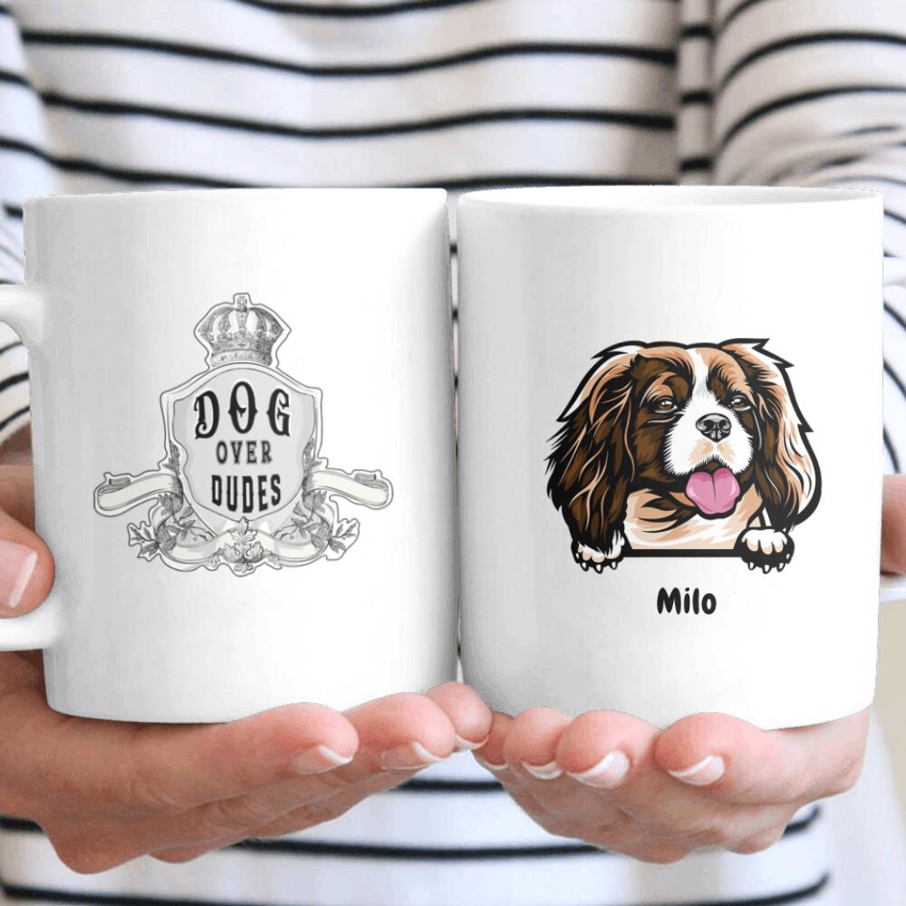 Personalized Dog Over Dudes Funny Custom Name Gift For Dog Lovers – Coffee Mug