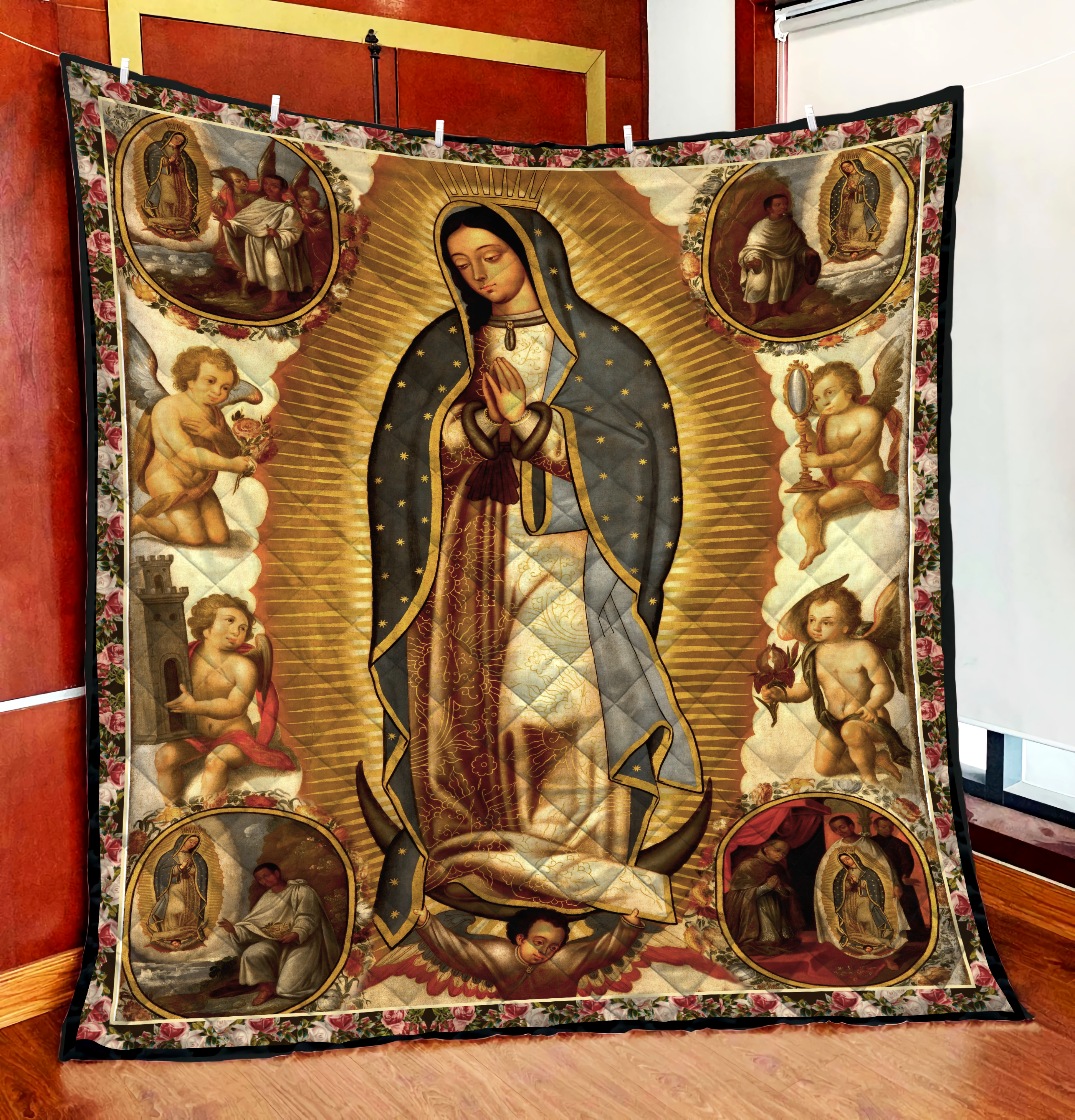 Virgin Mary Quilt Blanket Xt