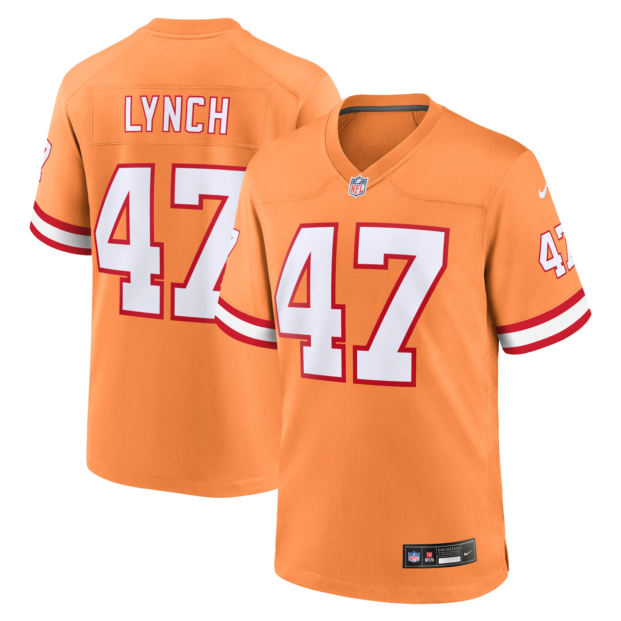 John Lynch Tampa Bay Buccaneers Throwback Game Jersey – Orange