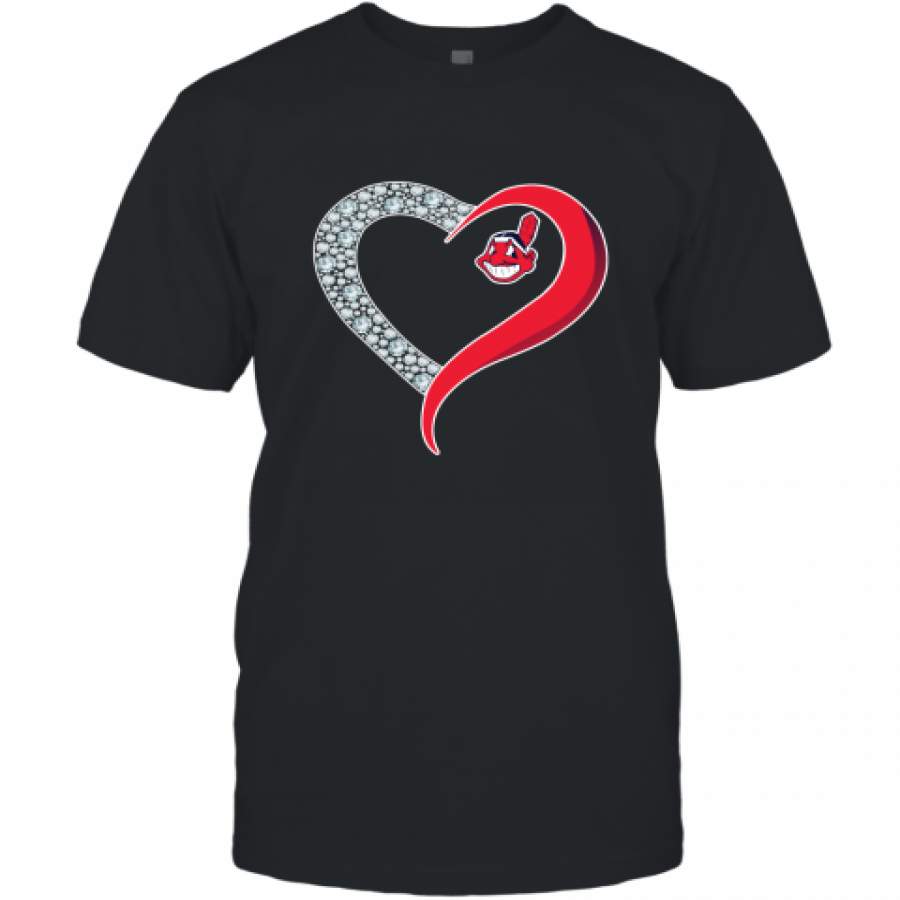 Diamond Cleveland Indians Heart shirt T-Shirt