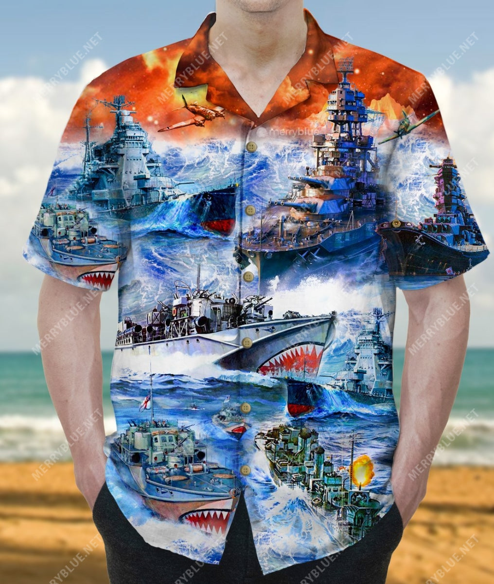 Amazing Spirit Of Battleships Unisex Hawaiian Shirt