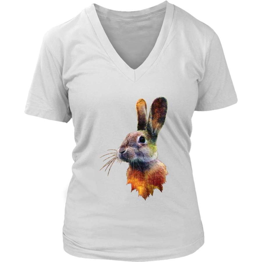 Rabbit Women T-Shirt – Animal Face T-Shirt