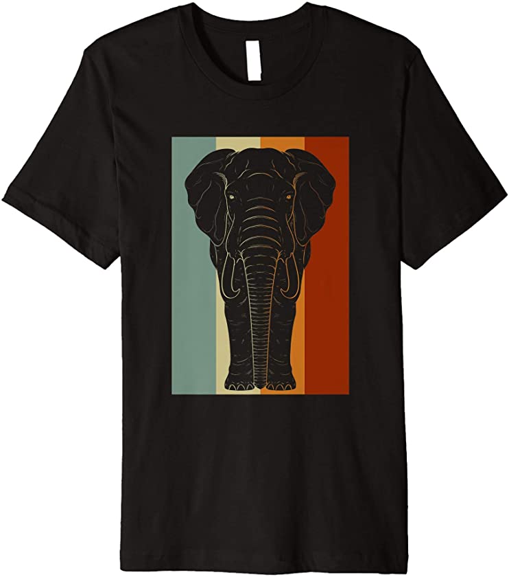 Africa Savanna Safari Zoo Animal Kids Retro Elephant Premium T-Shirt