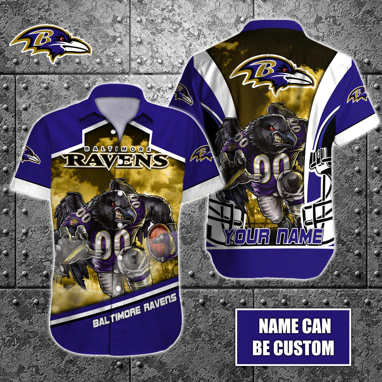 Baltimore Ravens Nfl-Hawaiian Shirt Custom T-41047