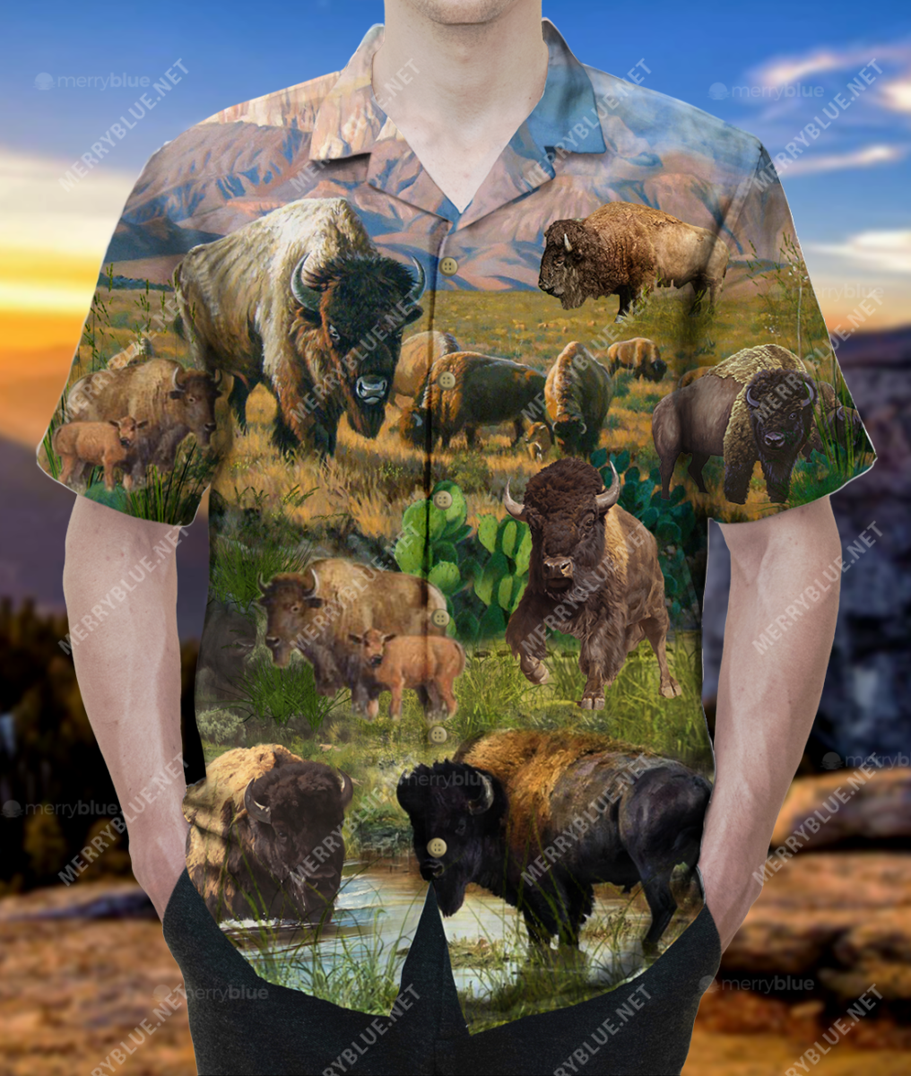 Americans Are Good At Herding Bison Unisex Hawaii Shirt Ha70866