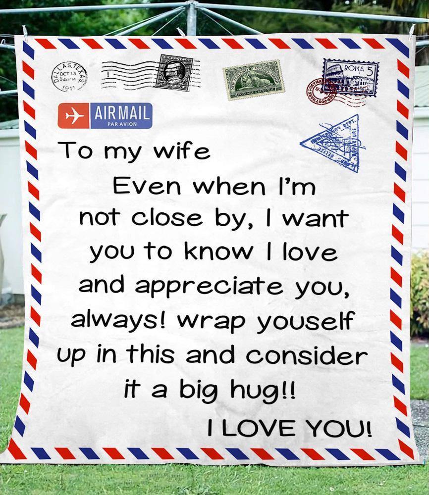 To My Wife – Gift For Wife Unique Gifts Ideas For Home Decor Gifts For Family – Fleece Blanket Sherpa Blanket