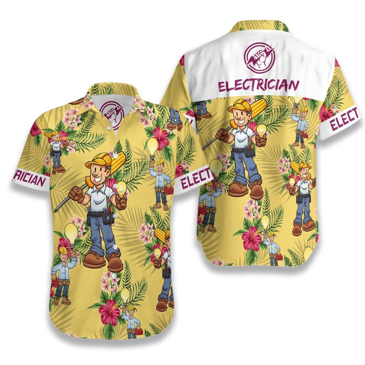 Electrician Yellow Unisex Hawaii Shirts Ha100737