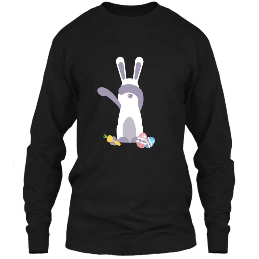 Cute Easter Bunny T-shirt Dabbing Bunny Tshirt LS Ultra Cotton Tshirt