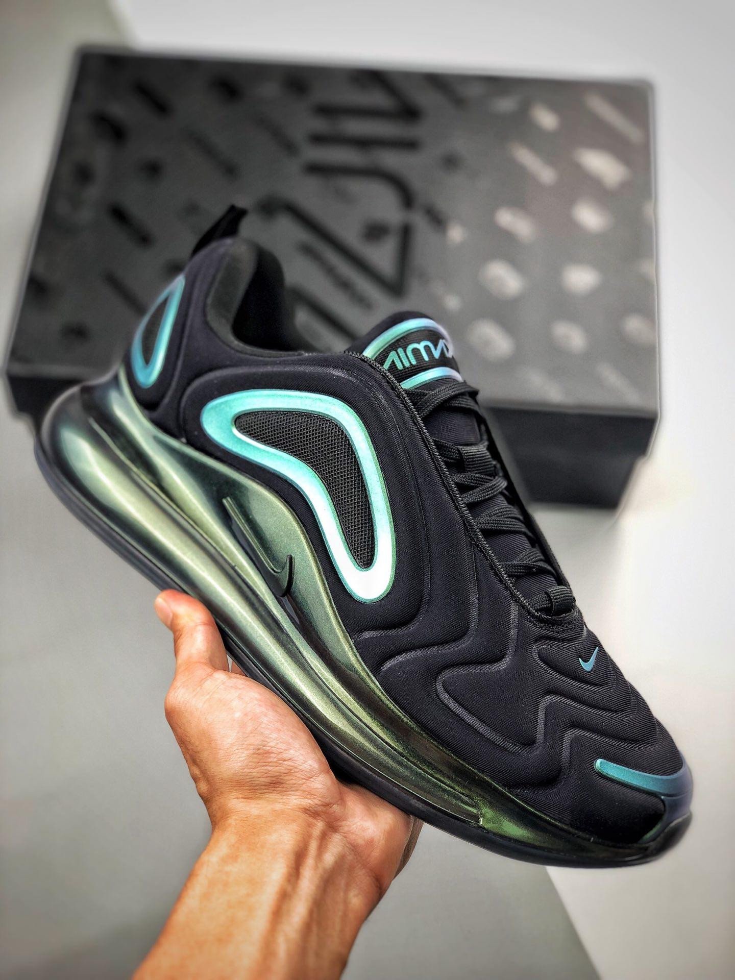 Nike Air Max 720 Throwback Future Black Metallic Silver 5339736