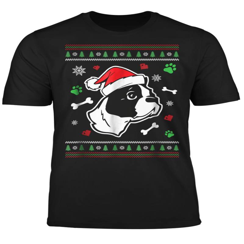 Boston Terrier Santa Claus Dog Ugly Christmas Shirt