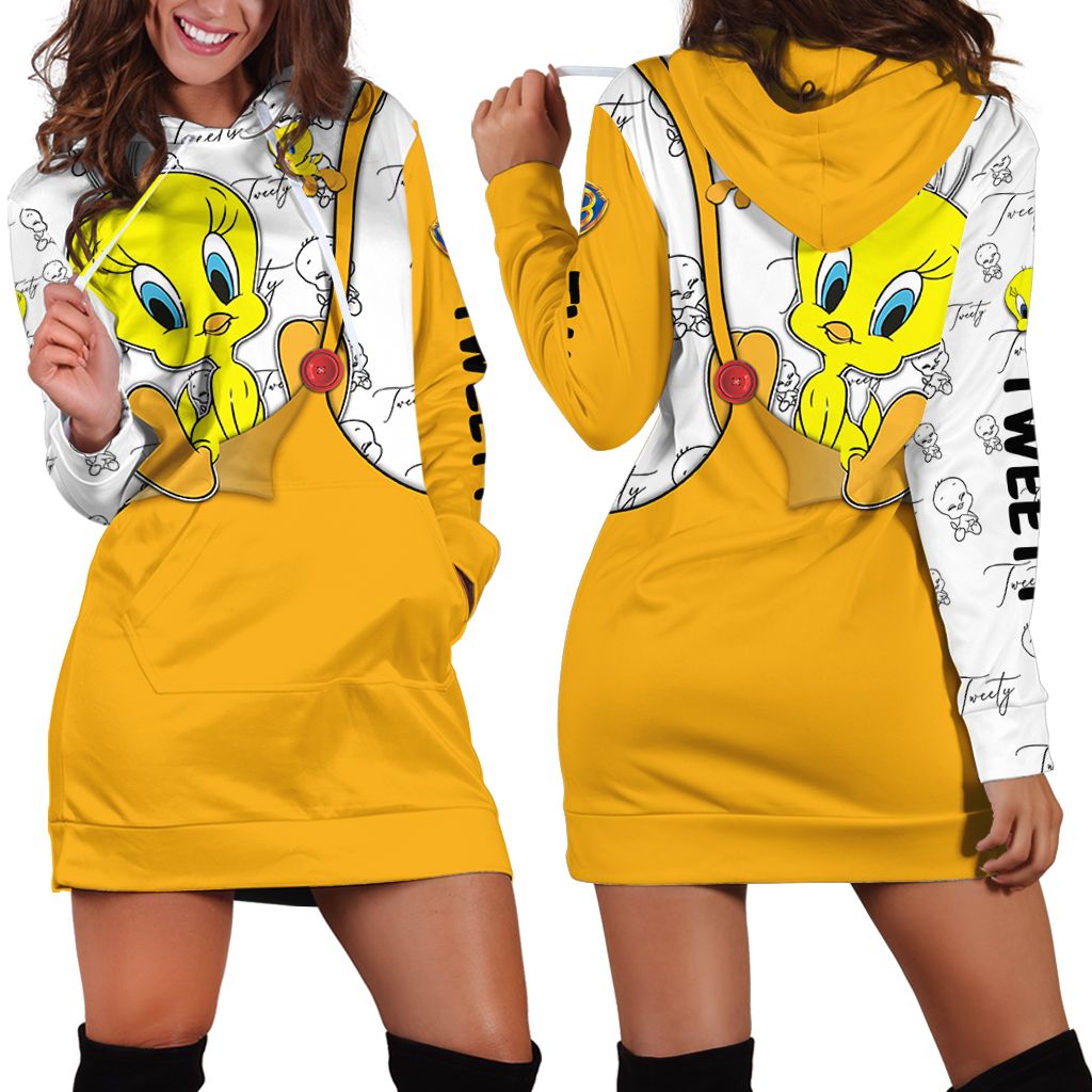 Cartoon Character Fall Tweety Hoodie Dress Tshirt Sweater Zip Hoodie All Over Printed 3D Unisex Men Women