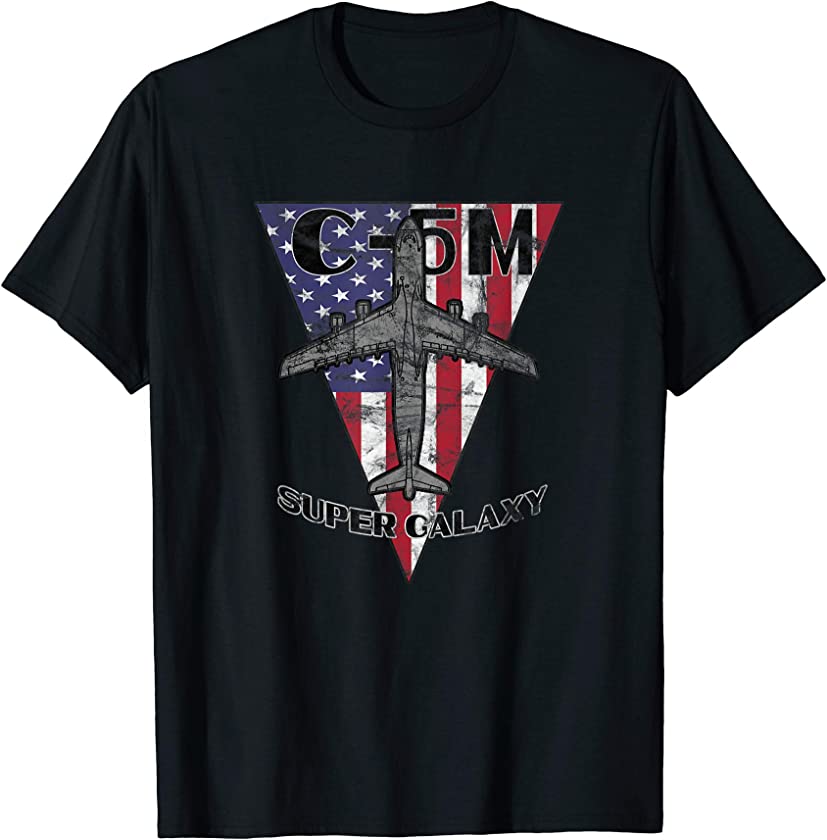 C-5M Super Galaxy Military Airplane Patriotic Vintage T-Shirt