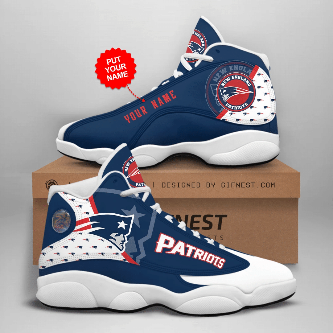 New England Patriots Personalized Air Jordan 13 Printing Shoes Sneaker