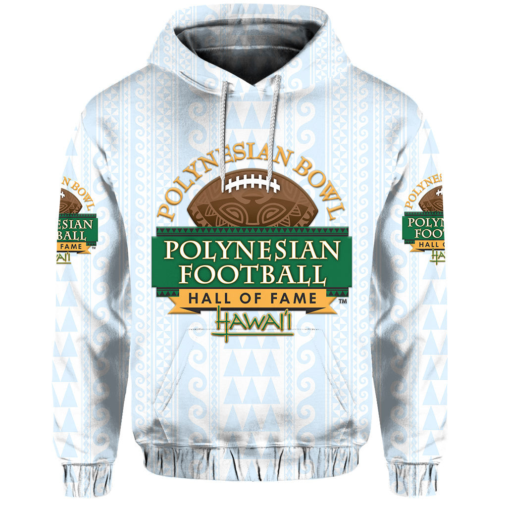 Alohawaii Clothing – (Custom Personalised) Hawaii Polynesian Bowl Hoodie/ Zip Hoodie Simple Style – White Blue