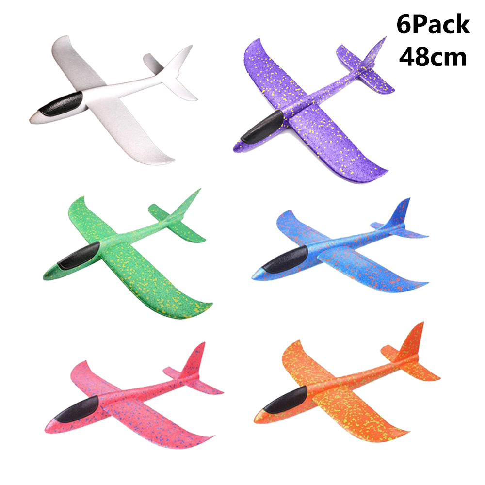 Foam Glider Planes Airplanes Hand Throwing toy 36CM 48cm Flight Mode Inertia Planes Model Aircraft for Kids Outdoor Sport alx