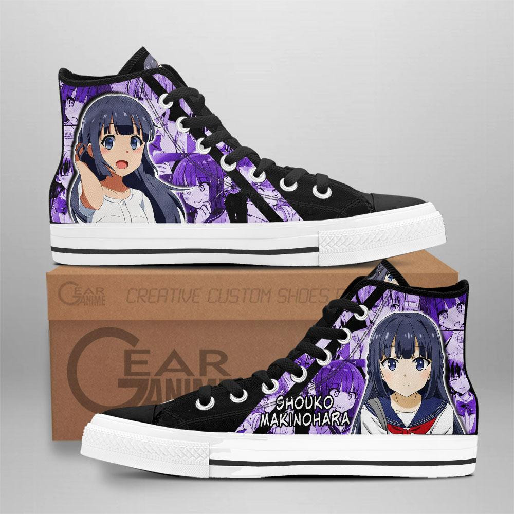 Bunny Girl Senpai Shouko Makinohara High Top Shoes Custom Anime Sneakers