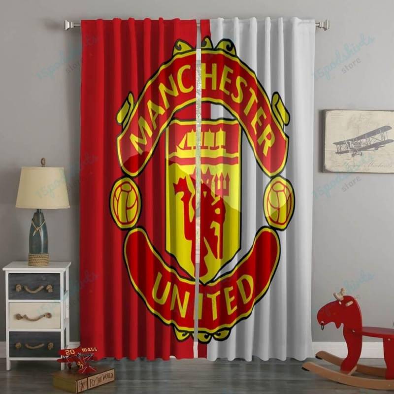 3D Printed Manchester United Style Custom Living Room Curtains