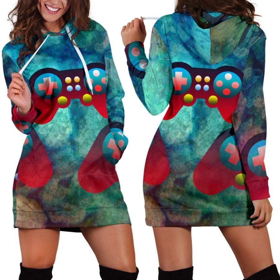 Candy Gamer Hoodie Dress