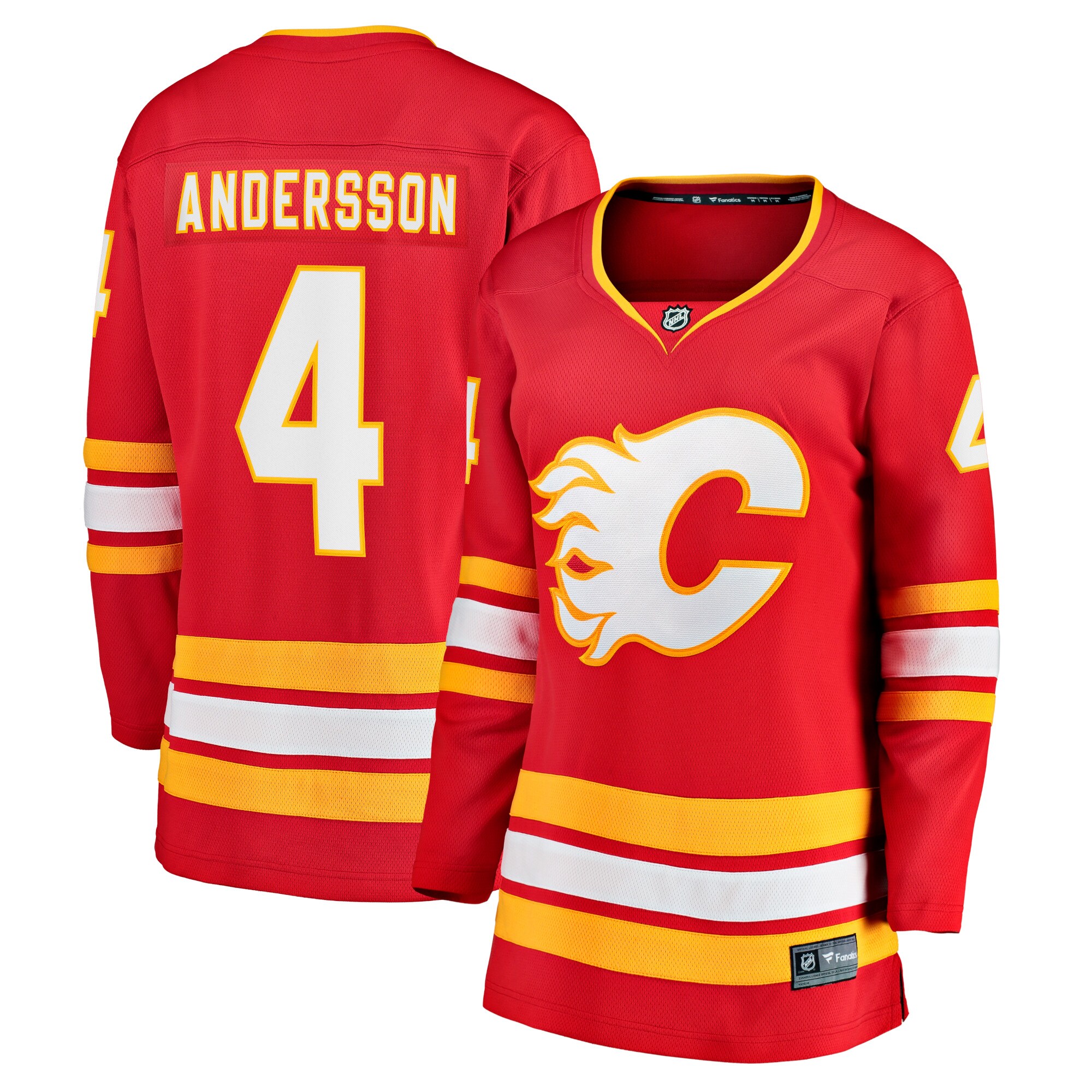 Rasmus Andersson Calgary Flames Branded Women's Home Team Breakaway Player Jersey – Red