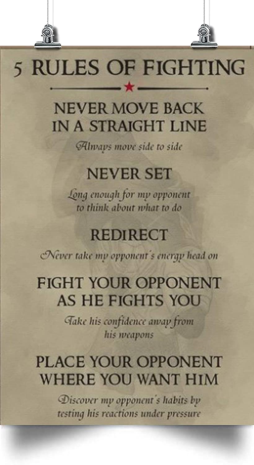 9 Rules Of Fighting – Aikido Poster – Wall Poster, Poster For Friends And Relatives, Gifts, Room Decoration, Home Decor.