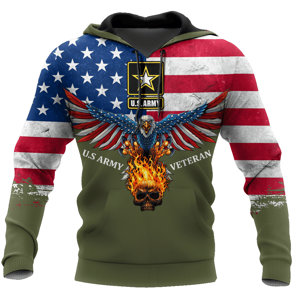 Us Army Eagle 3D All Over Printed Hoodie Shirt For Men And Women