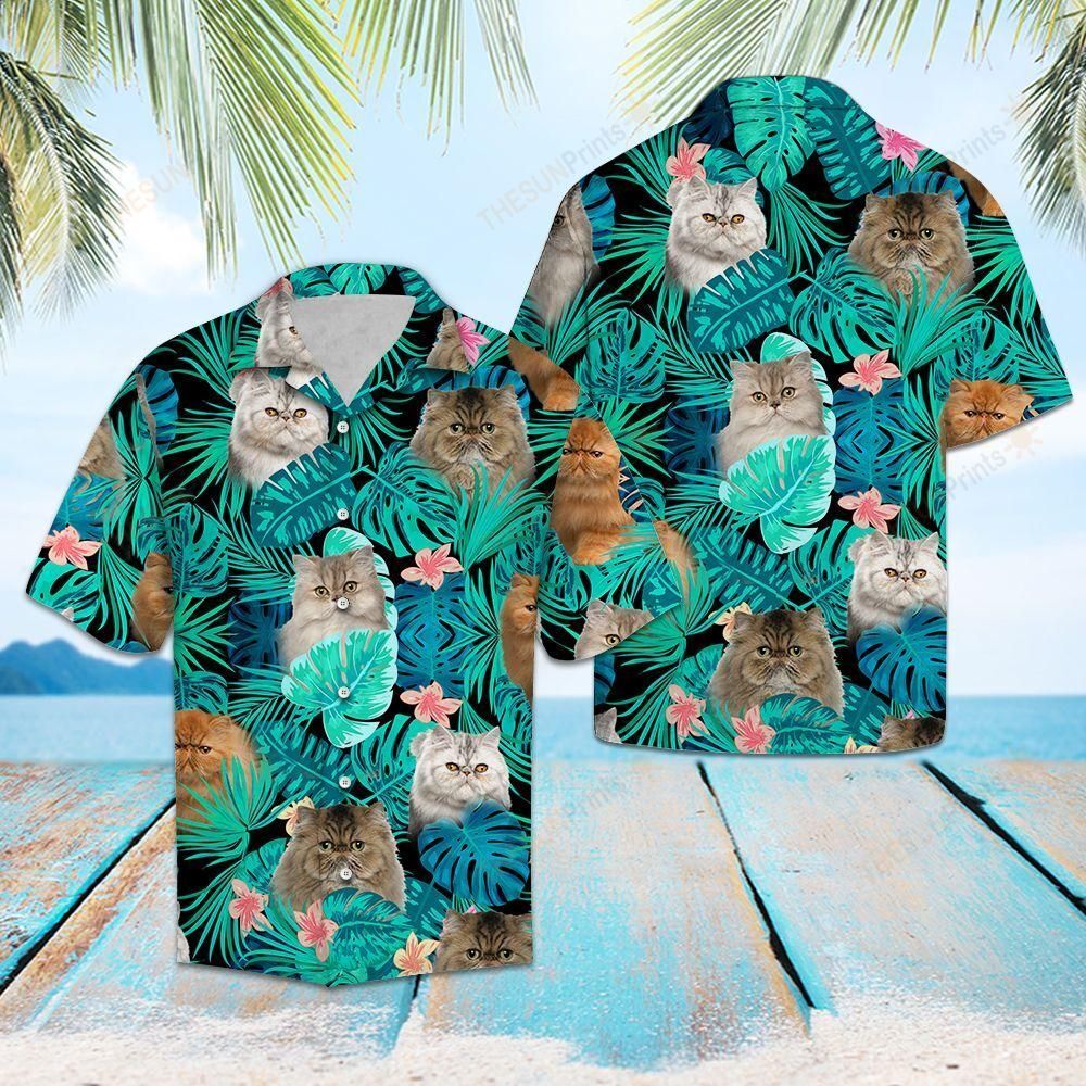 Tropical Persian Cat Hawaiian Shirt Ha86157