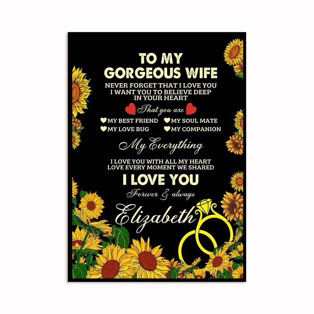 Personalized Wall Art Poster Board Print Valentine Day Gift Ideas For Him Her Men Women Boyfriend Girlfriend Husband Wife Couple – Custom Name My Everything HT251210 – PersonalizedWitch