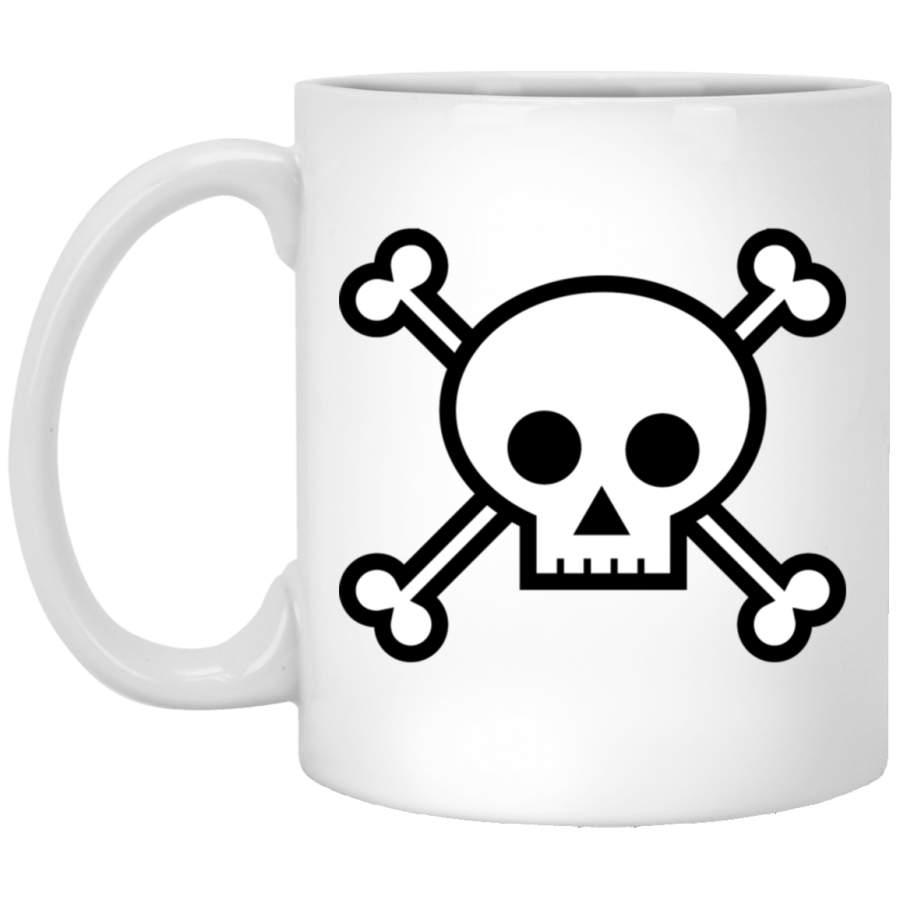 Christmas Skull – Vintage White Mug