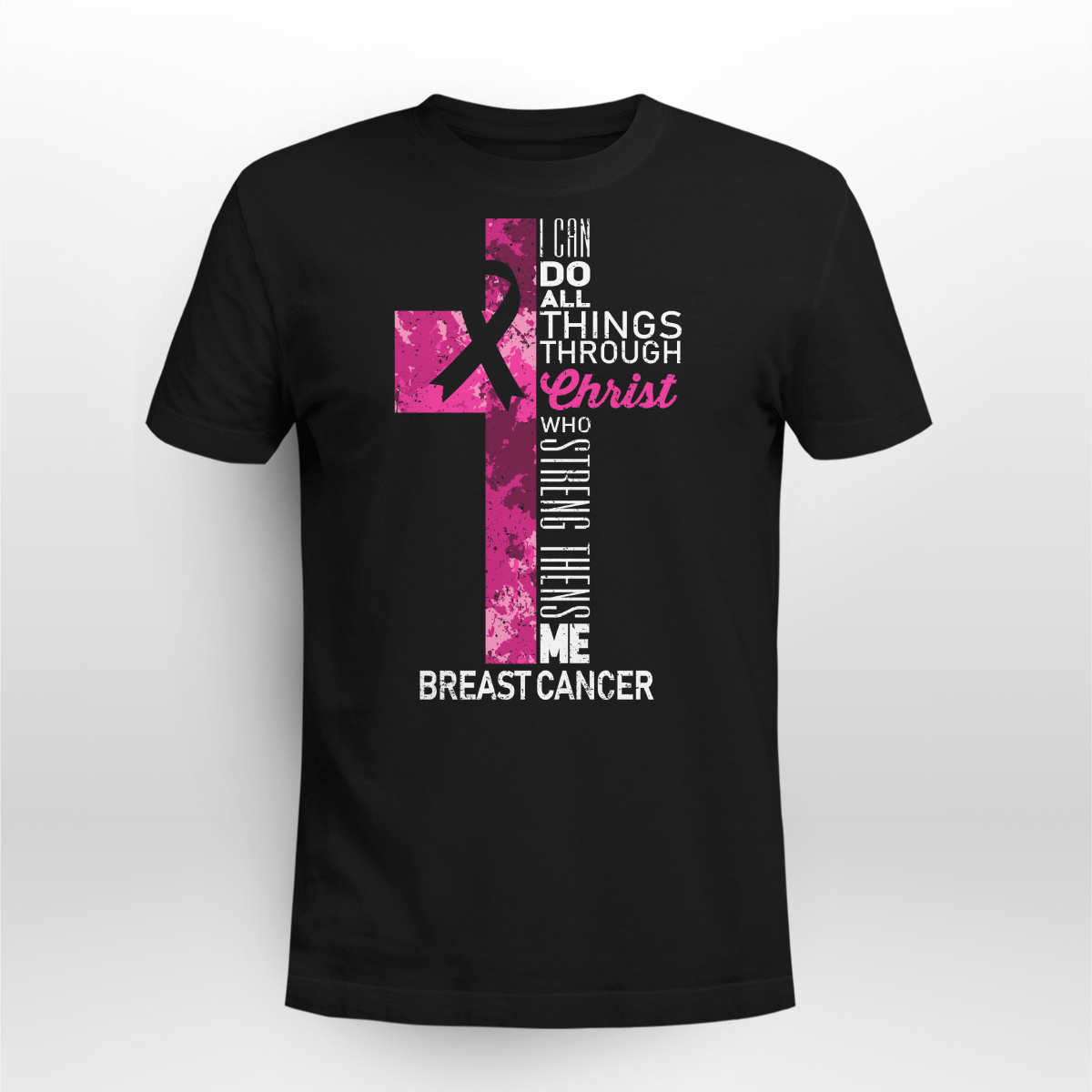 Breast Cancer Awareness Tshirt For Black Woman Shirt I Can Do All Things Through Christ Shirt