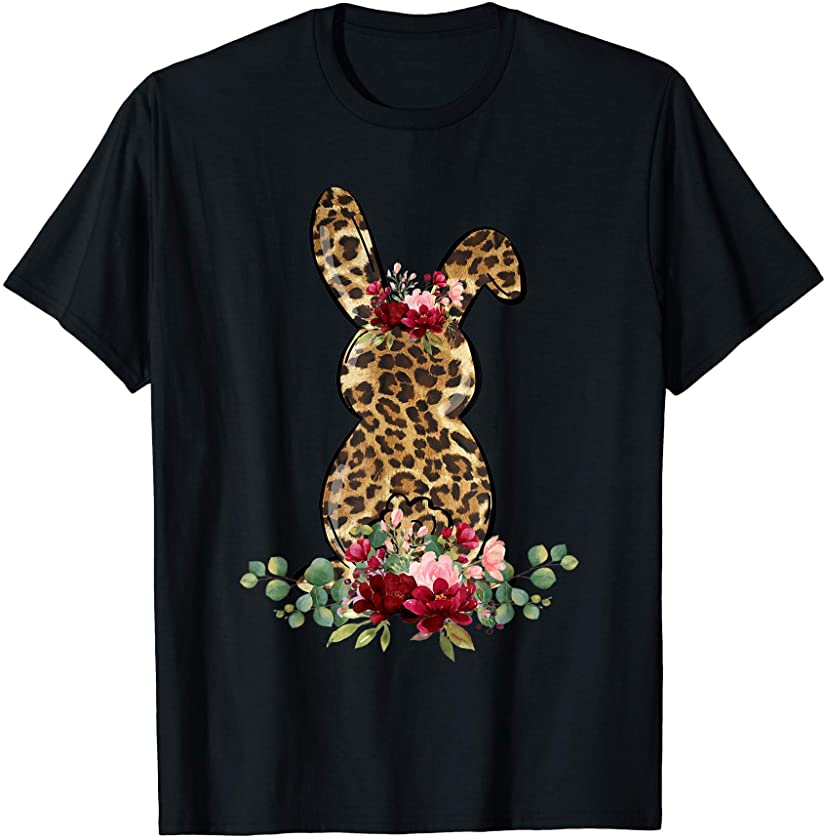 Bunny Leopard Print Rabbit Cute Easter Girls Women T-Shirt T-Shirt