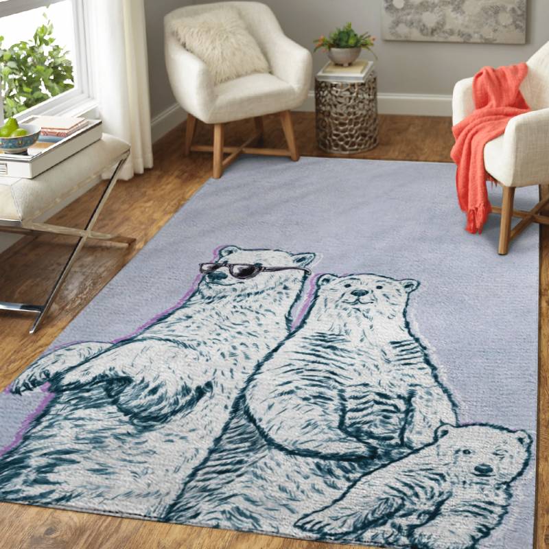 Rocking Polar Bears – Rocking Animals Area Rug Carpet