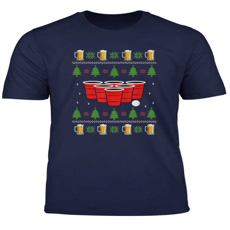 Ugly Christmas Sweater Beer Pong Christmas Xmas Gift T Shirt