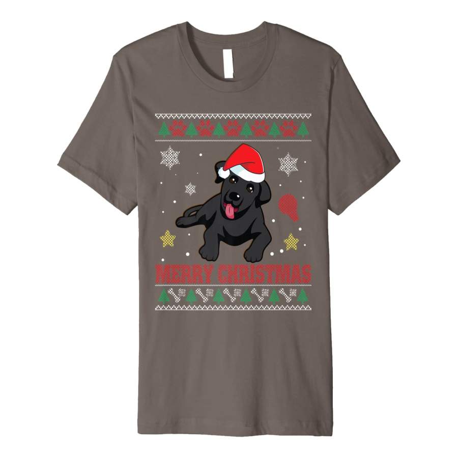 BLACK LAB Dog Santa Ugly Sweater Costume Merry Xmas Shirt Christmas Gift Ideas