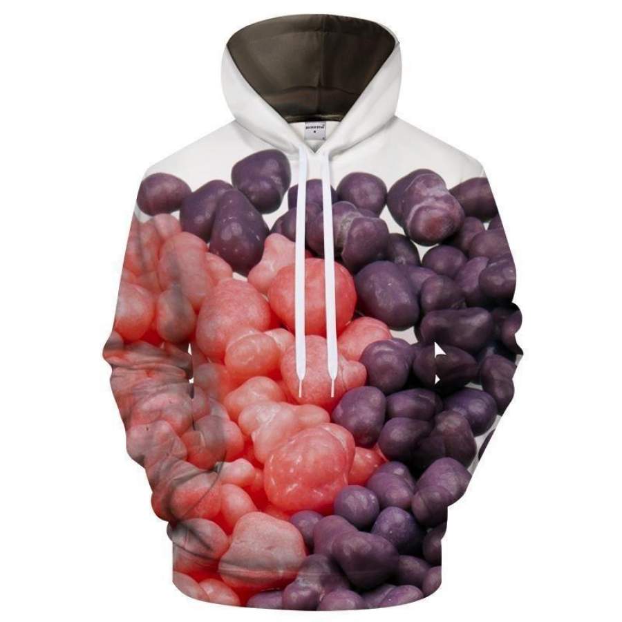 Red And Purple Candy Hoodie Unisex 3D All Over Print